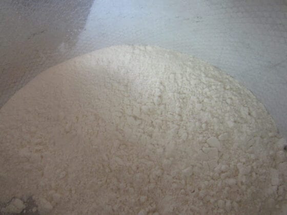 Baking flour in a bowl